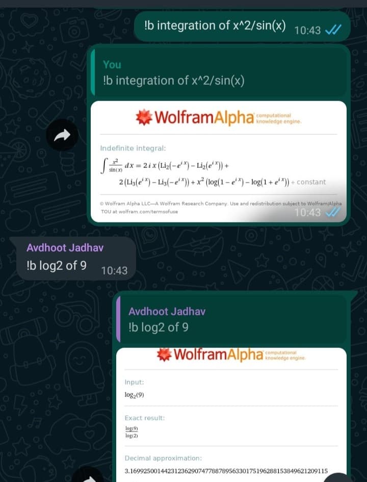 Whatsapp bot to solve Math problems